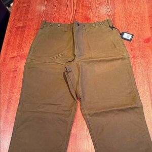 NWT Filson Men's Dark Tan Oil Finish Single Tin Pant Sz 36/32